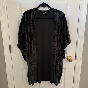 Black velvet kimono